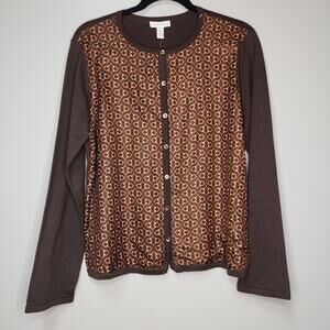 NWT Charter Club Silk Cardigan size XL